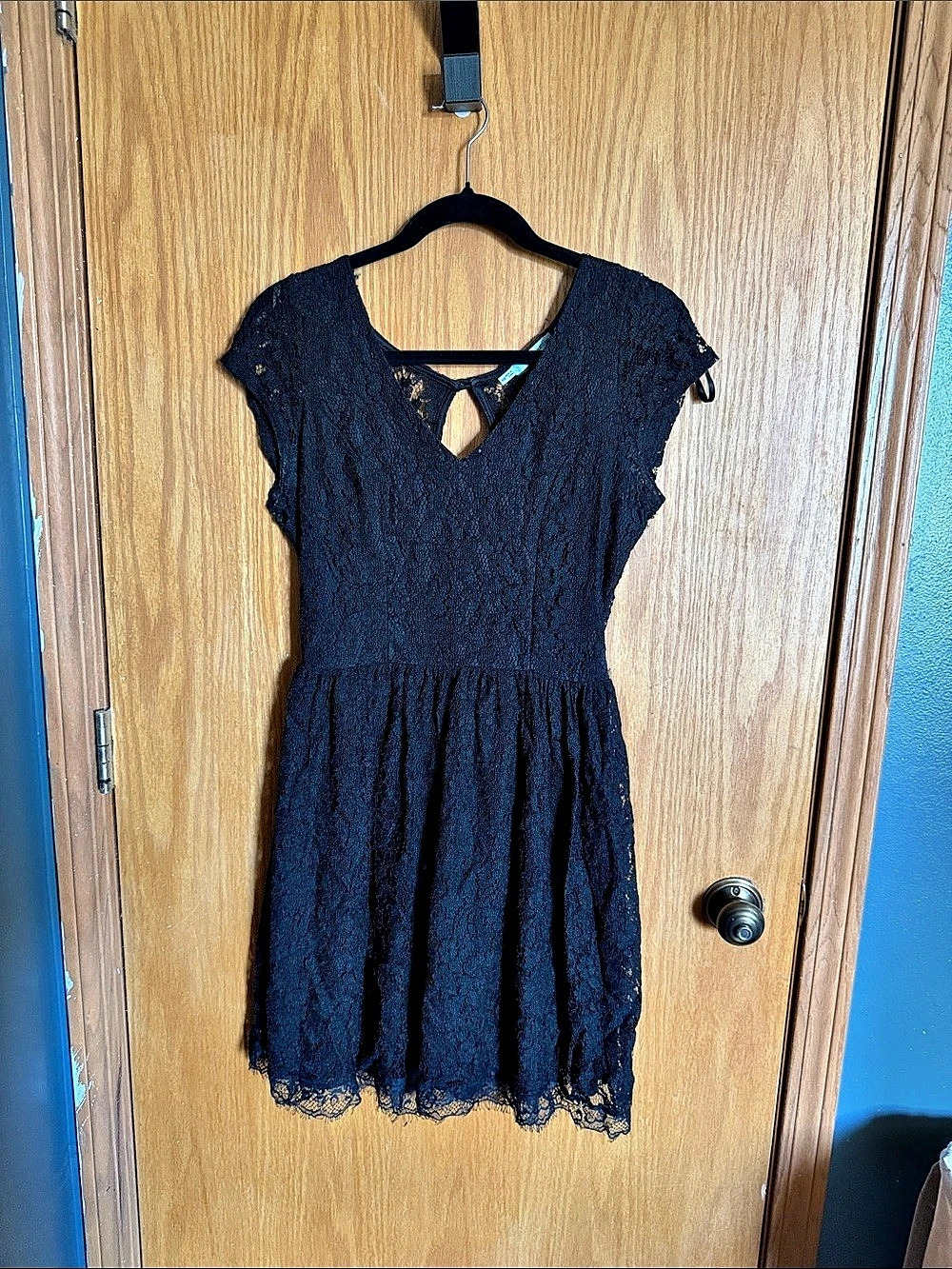 Maurices Black Lace Mini Dress Like New